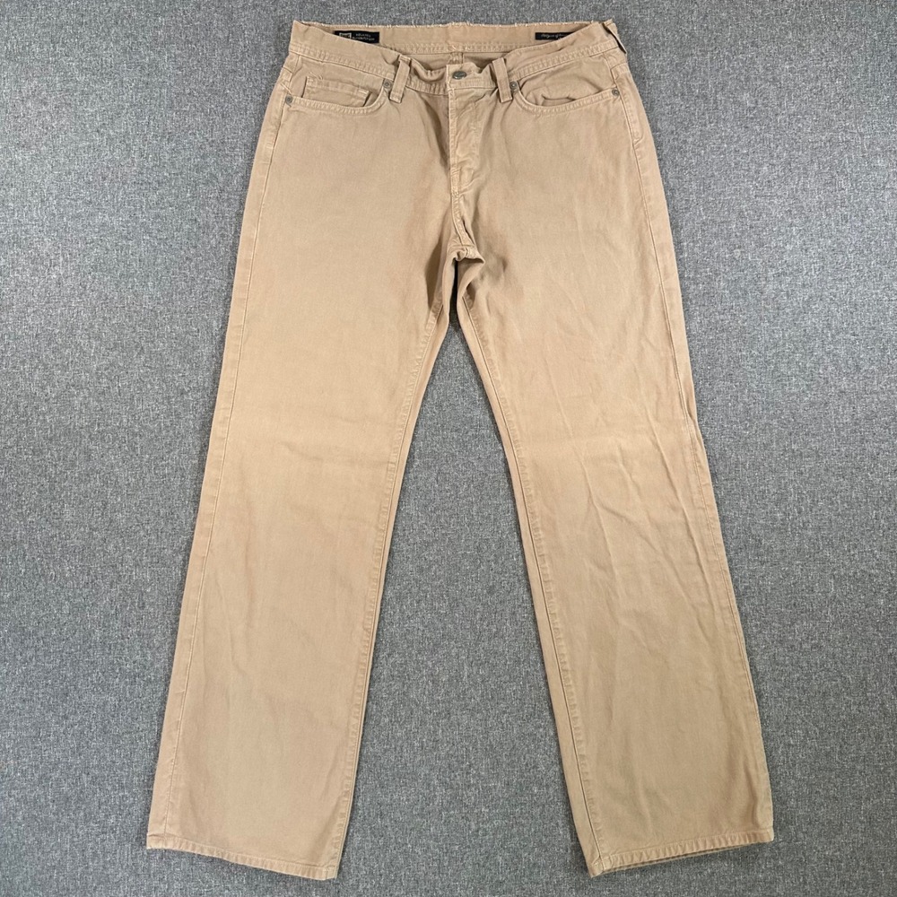 Citizens of Humanity Evans Relaxed Button Fly 606 Tan Khaki Jeans Mens 34 USA